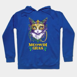 Meowdi Gras Cat Lover Hoodie